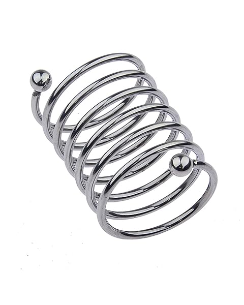 Yemaxコックリング ペニスリング ステンレスペニスケース 波状螺旋設計ペニスサック アダルトグッズ 男性用 ペ…