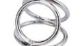Yemaxコックリング ペニスリング マンガンスチール製三連リングcock ring ペ二スリング グランスリング…
