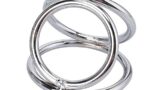 Yemaxコックリング ペニスリング マンガンスチール製三連リングcock ring ペ二スリング グランスリング…