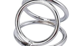 Yemaxコックリング ペニスリング マンガンスチール製三連リングcock ring ペ二スリング グランスリング…