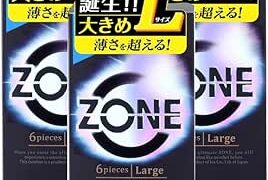 まるで生感覚【ZONE (ゾーン)】コンドーム Lサイズ 6個入 3個パック 【ステルスゼリーによる、うすさを超え…