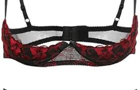 [komanakomi] ランジェリー オープンブラ オープンクロッチ セクシー ２点セット レッド