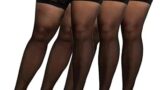 ランジェリー – 【mistero】黒 ブラック ３枚セット 大きいサイズ プラスサイズ ガーター ニーハイ ストッキング 滑り止め…
