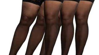 ランジェリー – 【mistero】黒 ブラック ３枚セット 大きいサイズ プラスサイズ ガーター ニーハイ ストッキング 滑り止め…