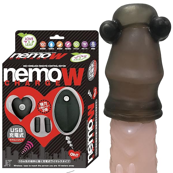 ローター – 【リモコン亀頭マッサージ】nemo W ブラック+Glans Cap セット [先端]