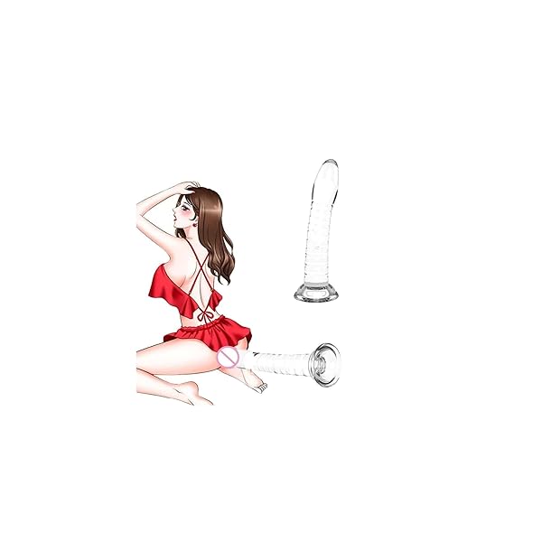 ディルド 初心者向け透明シリコンアナルプラグ（吸盤付き）｜細身設計で痛みゼロ｜アナル開発・アナルビーズ入門｜男女兼…