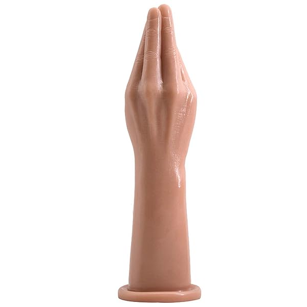 膣肛門拡張ディルド アナルプラグ 吸盤式バイブレーター固定使用ディルド手型大人おもちゃ(スキントーン)