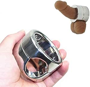 男性のためのステンレス製のコックリング睾丸リング金属ボールストレッチャコックロック睾丸重量睾丸ストレッチャコックリ…