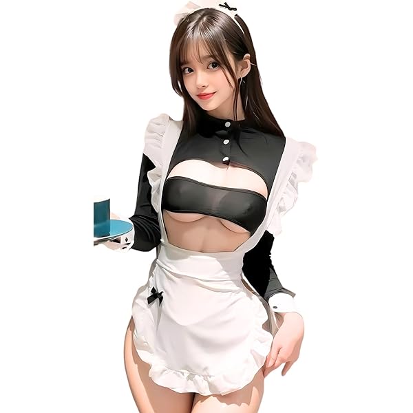 [絶対悩殺] メイド服 コスプレ セクシー エッチ 可愛い エロ 制服 sexy cosplay 裸エプロン レオ…