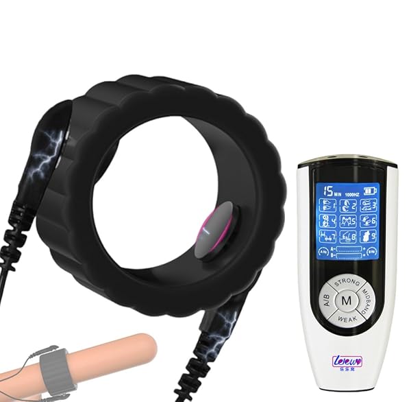 コックリング 電気ショック ペニスリングペニス拘束具 男性用 シリコン 電動バイブ sm拘束具組み合わせセット 大…