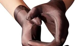 [Ahegao] ストッキング グローブ 光沢 ショート コスプレ 手袋 ツヤ 極薄 すべすべ つるつる エッチ …