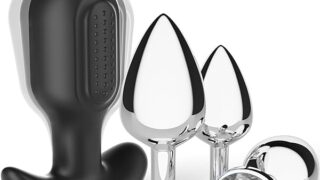 SM – AiFox アナルプラグ アナルバイブ 4点セット10種振動モード アナル拡張 アナル開発 遠隔操作 リモコン付き…