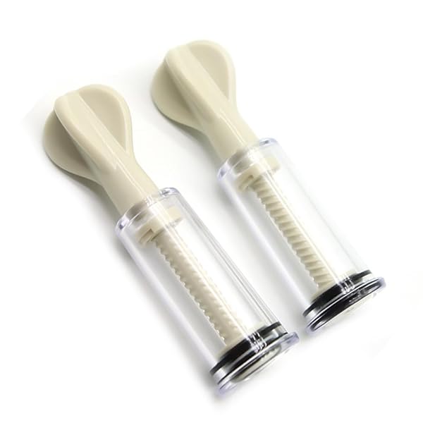 DACAIFH 乳首攻め 乳頭吸引器 手動式 乳首ポンプ 搾乳機 透明 ニップルカップ 1.8cm