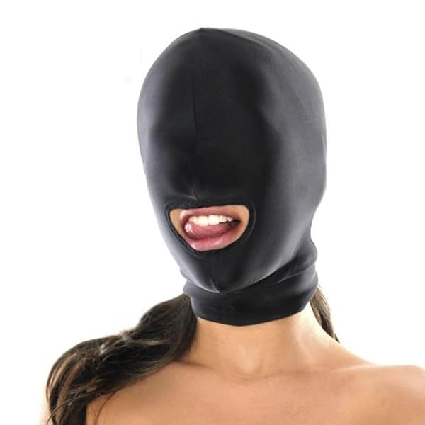 [FUMAJIS] フェイスカバー 目隠し SM グッズ コスプレ 頭 フェイスマスク 口の空いた 目隠し コスプ…