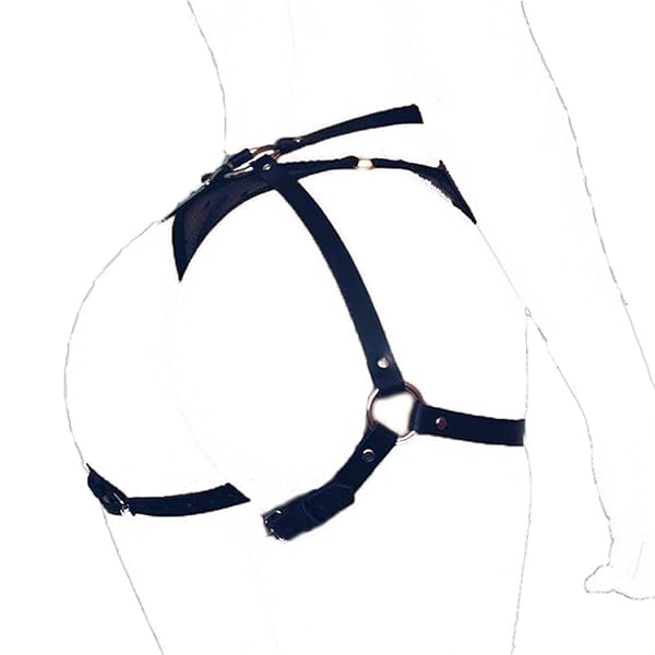 [HSCDQ] お尻 レザーガーターベルト フリーサイズ ランジェリーベルト ストッキングボディ ボタン ボンデー…