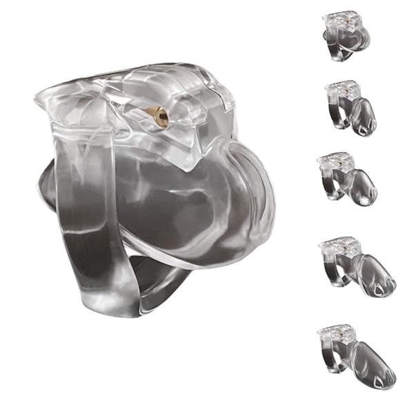 HT-V4 男性貞操ロック 錠付貞操装置 樹脂 コックケージ 拘束具 貞操ケージ SM 付き4 コック リング 大…