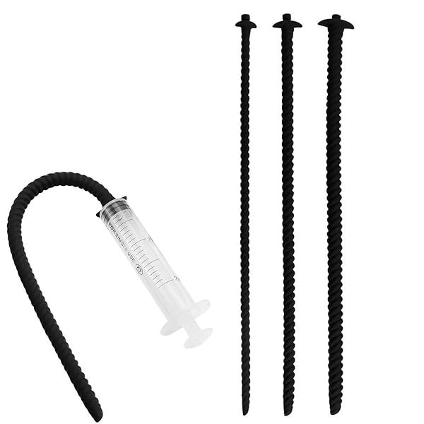 Hakona 尿道プラグ尿道拡張ペニスプラグ 中空 シリコン尿道ブジーローション セックス 挿入キット尿道オナニー…