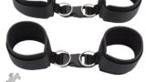LIKENNY SMグッズ 手枷 足枷 セット SMプレイ 拘束具 2個セット M字開脚 ベルト 手足固定枷 痛く…