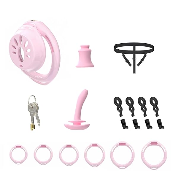 Madnada 男の娘用貞操帯 フラット貞操体 中空尿道プラグ＆固定ベルト付き貞操ロック 軽量 通気設計 コスプレ…