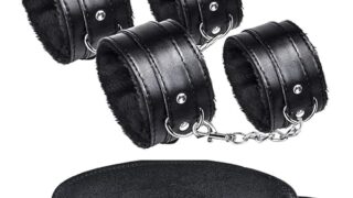 Ninonly SMグッズ SMセット 拘束具 3点セット 手枷 足枷 アイマスク SMプレイ ふわふわ 調節可能…