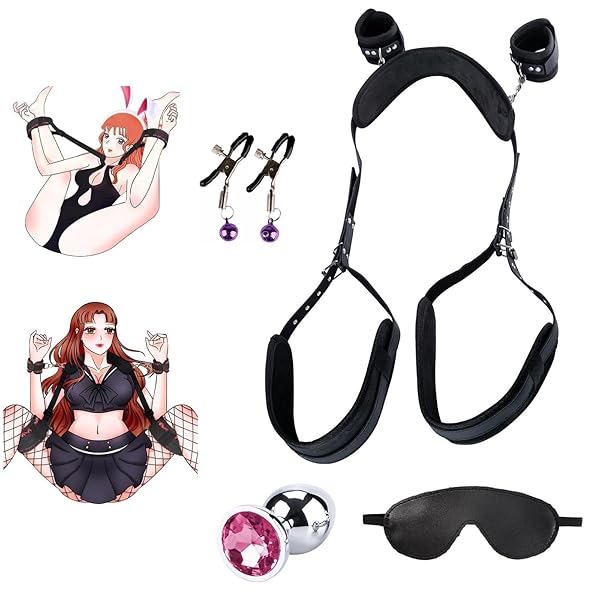 Amazon – Ninonly SMグッズ SMセット 開脚拘束具 4点セット アナルプラグ SMベルト 手枷 調節可能 男女兼用（黒）
