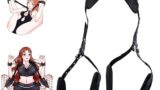 Ninonly SMグッズ SMセット 開脚拘束具 SMベルト 手枷 SMプレイ 調節可能 男女兼用（黒）