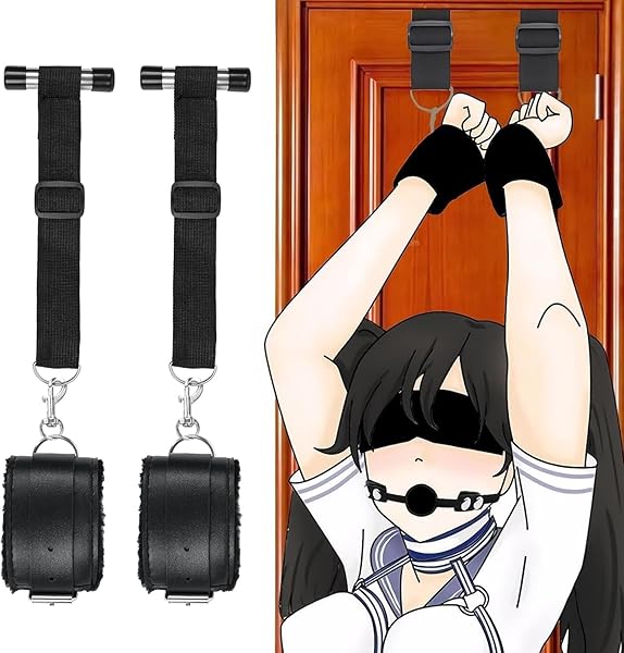 sm – Ninonly SMグッズ SMセット ドア 拘束具 手枷 調節可能 マンネリ解消 男女兼用（ブラック）