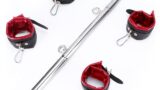 Ninonly SMグッズ SMセット スチール拘束棒 拘束具 手枷 足枷 両足/両手拘束 コスプレ SMベルト …