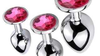 sm – Ninonly アナルプラグ アナル拡張 アナルグッズ 円形 3点セット ステンレス製 滑らか 男女兼用 3つ収納袋付き