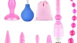Amazon – Ninonly アナルプラグ 多目的洗浄器 アナルグッズ 浣腸器 男女兼用 収納バッグ付き 9点セット（ピンク）