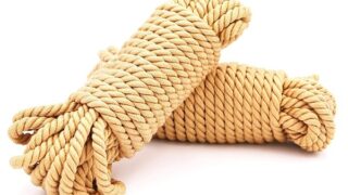 Amazon – S Mの高級金黄色は縄の夫婦のおもちゃの調合の綱を縛っています (2本10メートル)