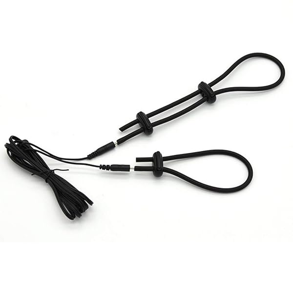 sm – Semaxy ペニスリング 男性用 ダブルリング 8字形 シリコン製 調整可能糸形ペニスリング 2種類の内径 ブラック