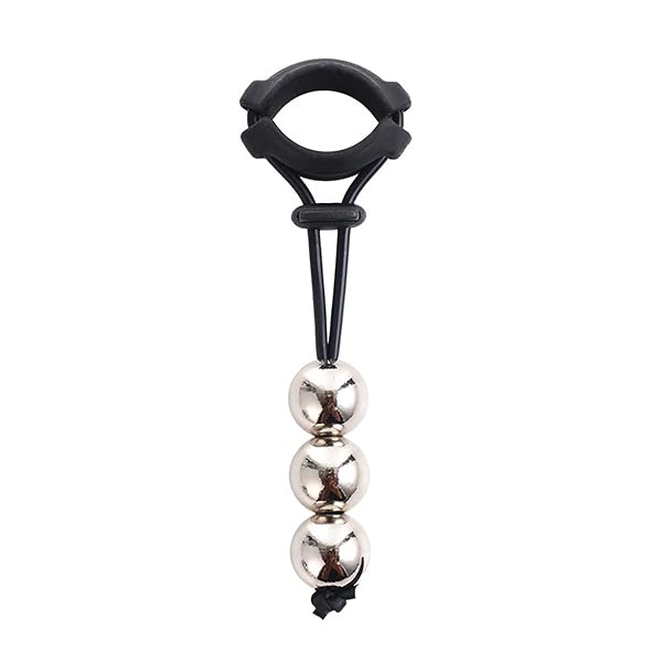 sm – Semaxy コックリング ペニス 金属 調整式 ペニスリング 男性用 ペニス 牽引器 ぶら下げビーズ付き ぺニス…