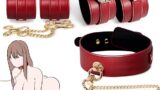 Sevenight SM 拘束具 女性 6点セット リード付き SMグッズ 男女兼用 手枷 足枷 多体位 カップル…