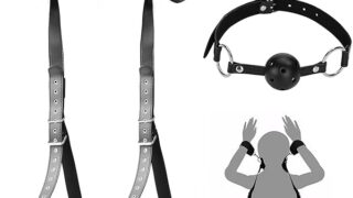 Sexyhot SMグッズ SM拘束具 手枷 足枷 M字開脚具 口枷 拘束ベルト M字開脚枷 アイマスク 調節可能…