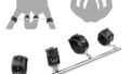Soxeeh SMグッズ SMセット SMプレイ スチール拘束棒 拘束具 束縛具 足枷 手枷 両足/両手拘束 男女…