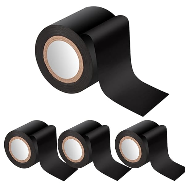 Soxeeh ボンテージテープ SMテープ SMグッズ 拘束テープ 静電気 非粘着 4点セット 16M長さ(ブラック)