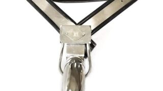 SM – 貞操帯、男性のステンレス鋼目に見えない貞操ズボン調節可能な貞操帯Y字型ベルト付き金属製コックケージ,70cm~80cm