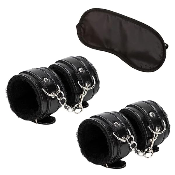 YFFSFDC 拘束具 SMグッズ アイマスク ブラック 束縛具 手錠 拘束具 大人の 手錠 目隠し 大人の玩具 …