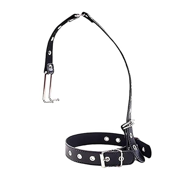 ノーズフック 鼻フック SMグッズ PU 首輪付き鼻フック SM口枷 拘束 大人のおもちゃ SMスレーブゲーム 男…