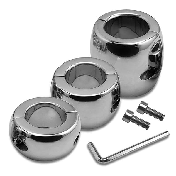 sm – ペニスリング ステンレス鋼 ヘビー デューティ コックリング ネジ固定 ペニス拘束 リング 運動ボールストレッチャ…