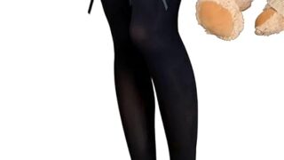 コスプレ – ニーハイソックス レディーズ レース オーバーニーソックス セクシー 黒 白 灰 花柄レース レース付きニーハイ …