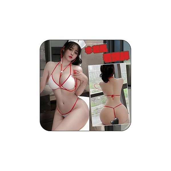 セクシー ナース マイクロビキニ コスプレ ナース服 ナースキャップ 聴診器 セクシー ランジェリー 水着 三角ビ…