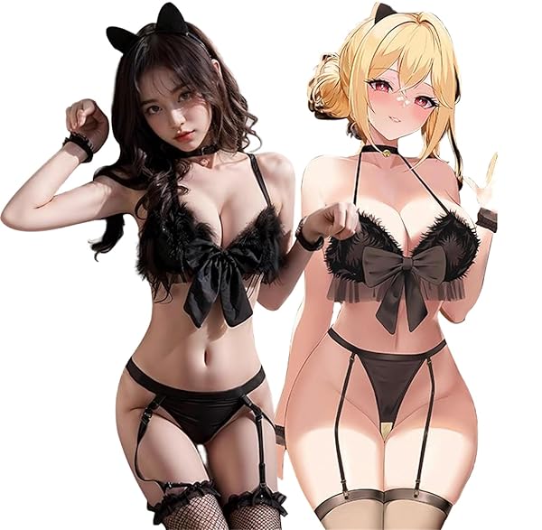 猫耳ランジェリー 猫様 メイド メイド服 セクシー ランジェリー ベビードール キャット コスプレセット かわいい…