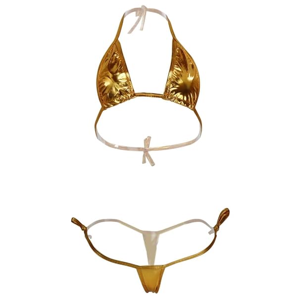 [ブラックオーメン] マイクロビキニ コスプレ 蛍光 メタリック 光沢 マイクロ水着 セット レディース セクシー…