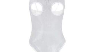 [ブラックオーメン] 過激羞恥露出半透明ハイレグ水着 コスプレ オープンクロッチ 股割れ レオタード 水着 オープ…