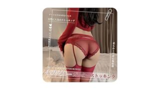 [三丸] ストッキング ガーター 弾性ストッキング レッド レディース 女性用 セクシーランジェリー 過激 変態 …