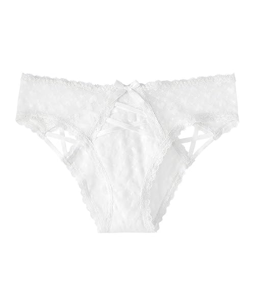 ランジェリー – [エメフィール] ハートチュール レースアップ ハーフバックショーツ レディース パンツ 下着 (単品) チーキー…