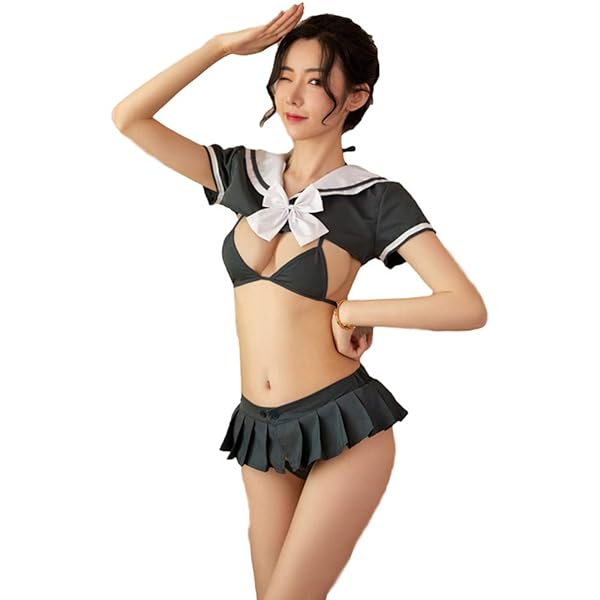 セーラー服 海軍風 女子制服 学生服 女子高校生 可愛い 清純 コスプレ 蝶结び ソックス付き セクシー ランジェ…