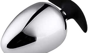 アナニーアナルプラグ アナルディル プラグ ステンレスアナル ディルド卵形 アンカー形 シリコン製底部 巨大(Ｓサイズ)